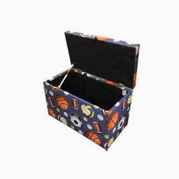 Puff Baú 68cm - Bola - 100% Mdf - com Pistão Á Gás - 3