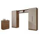 Ver imagem 1 de Quarto Infantil com 2 Guarda-Roupas Neo 2 Aéreos 1 Cômoda Rustic/Crema Madesa 03