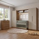 Ver imagem 3 de Quarto Infantil com 2 Guarda-Roupas Neo 2 Aéreos 1 Cômoda Rustic/Crema Madesa 03