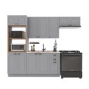 Ver imagem 2 de Armário de Cozinha Modulada Compacta Fidelitá Nara 100% MDF 4 Peças 270cm 12 Portas 2 Gavetas sem