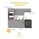 Ver imagem 5 de Armário de Cozinha Modulada Compacta Fidelitá Nara 100% MDF 4 Peças 270cm 12 Portas 2 Gavetas sem