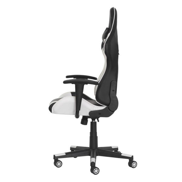 Cadeira Gamer Ben Reclinável 180 Graus Giratória Preta com Branco Altura Ajustável - 3