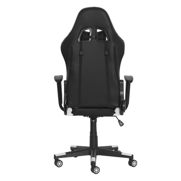 Cadeira Gamer Ben Reclinável 180 Graus Giratória Preta com Branco Altura Ajustável - 4