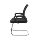 Ver imagem 3 de Cadeira de Escritório Basic Diretor Fixa Tela Mesh Preta Base Cromada