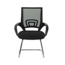 Ver imagem 2 de Cadeira de Escritório Basic Diretor Fixa Tela Mesh Preta Base Cromada