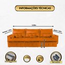 Ver imagem 3 de Sofá Fusion 3.30m Elétrico com Usb e Vibro Massagem - Terra