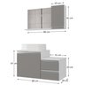 Kit Gabinete Banheiro Completo com Armário Cuba Espelheira Cross 80cm - 4