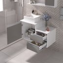Ver imagem 2 de Kit Gabinete Banheiro Completo com Armário Cuba Espelheira Cross 80cm