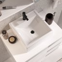 Ver imagem 2 de Conjunto Gabinete Banheiro Completo Prisma 60cm - Branco Inteiro