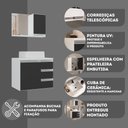 Ver imagem 4 de Conjunto Gabinete Banheiro Completo Prisma 60cm