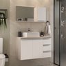 Conjunto Gabinete Banheiro Completo Prisma 80cm - 1