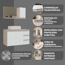 Ver imagem 4 de Conjunto Gabinete Banheiro Completo Prisma 80cm