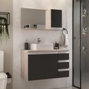 Ver imagem 1 de Conjunto Gabinete Banheiro Completo Prisma 80cm
