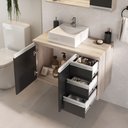 Ver imagem 3 de Conjunto Gabinete Banheiro Completo Prisma 80cm
