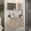 Ver imagem 1 de Conjunto Gabinete Banheiro Completo Prisma 80cm