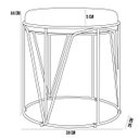 Ver imagem 4 de Puff Decorativo Aramado Preto Zaya L02 Suede Cinza