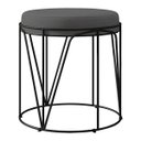 Ver imagem 1 de Puff Decorativo Aramado Preto Zaya L02 Suede Cinza