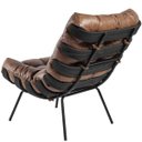 Ver imagem 5 de Kit 2 Poltronas Decorativas Costela Preto L04 Couro Mel - Lyam Decor