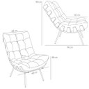 Ver imagem 7 de Kit 2 Poltronas Decorativas Costela Preto L04 Couro Mel - Lyam Decor