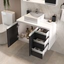 Ver imagem 3 de Conjunto Gabinete Banheiro Completo Prisma 80cm