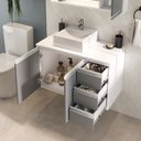 Ver imagem 3 de Conjunto Gabinete Banheiro Completo Prisma 80cm
