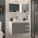 Ver imagem 1 de Conjunto Gabinete Banheiro Completo Prisma 80cm