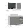 Conjunto Gabinete Banheiro Completo Prisma 80cm - 4