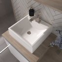 Ver imagem 3 de Kit Gabinete Banheiro Completo com Armário Cuba Espelheira Cross 80cm