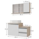 Ver imagem 4 de Kit Gabinete Banheiro Completo com Armário Cuba Espelheira Cross 80cm