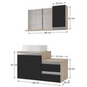 Ver imagem 4 de Kit Gabinete Banheiro Completo com Armário Cuba Espelheira Cross 80cm