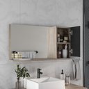 Ver imagem 6 de Kit Gabinete Banheiro Completo com Armário Cuba Espelheira Cross 80cm