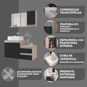 Ver imagem 5 de Kit Gabinete Banheiro Completo com Armário Cuba Espelheira Cross 80cm