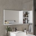 Ver imagem 6 de Kit Gabinete Banheiro Completo com Armário Cuba Espelheira Cross 80cm