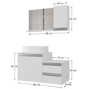 Ver imagem 4 de Kit Gabinete Banheiro Completo com Armário Cuba Espelheira Cross 80cm