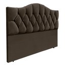 Ver imagem 1 de Cabeceira Solteiro Cama Box Botões Provençal Chocolate Suede com Pés 120cm Altura Rbl