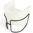 Ver imagem 4 de Poltrona Decorativa Fixa Base de Aço Preto Betina D02 Corano Bege C-26 - Lyam Decor