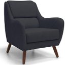 Ver imagem 1 de Poltrona Decorativa para e Recepção Gooby D02 Linho Chumbo C-465 - Lyam Decor