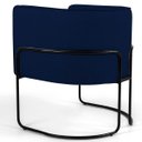 Ver imagem 3 de Poltrona Decorativa Fixa Base de Aço Preto Betina D02 Veludo Azul Oxford B-304 - Lyam Decor