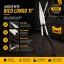 Ver imagem 5 de Alicate Extra Longo de Bico Reto Profissional 11 Polegadas Aco Cabo Emborrachado Multiuso Pesca Peix