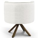Ver imagem 7 de Kit 2 Poltronas Decorativa Base Giratória de Madeira Betina D02 Linho Bege B-443 - Lyam Decor