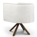 Ver imagem 6 de Kit 2 Poltronas Decorativa Base Giratória de Madeira Betina D02 Linho Bege B-443 - Lyam Decor