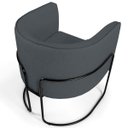 Ver imagem 4 de Poltrona Decorativa Fixa Base de Aço Preto Betina D02 Corano Cinza C-03 - Lyam Decor