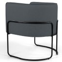 Ver imagem 3 de Poltrona Decorativa Fixa Base de Aço Preto Betina D02 Corano Cinza C-03 - Lyam Decor
