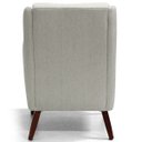 Ver imagem 4 de Poltrona Decorativa para e Recepção Gooby D02 Linho Bege C-107 - Lyam Decor