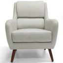 Ver imagem 2 de Poltrona Decorativa para e Recepção Gooby D02 Linho Bege C-107 - Lyam Decor