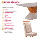 Ver imagem 2 de Mesa de Jantar Aster 180cm Tampo MDF Vidro Canto Copo com 6 Cadeiras Lorena