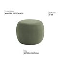 Ver imagem 3 de Puff Decorativo Redondo Golf 55x55cm Poliéster Verde - Nexta Casa