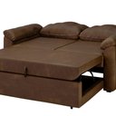 Ver imagem 7 de Sofá Cama 2 Lugares Casal 1,60 Mts Artplas Tiffany Matrix Cor:sintetico Florença Caramelo
