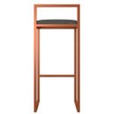 Ver imagem 5 de Kit 04 Banquetas Alta Para Cozinha Sala de Jantar Hanna L02 Bronze Linho Chumbo - Lyam Decor
