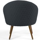 Ver imagem 5 de Poltrona Decorativa Fixa Pés Palito Rafa D02 Tressê Linho Chumbo D-465 - Lyam Decor